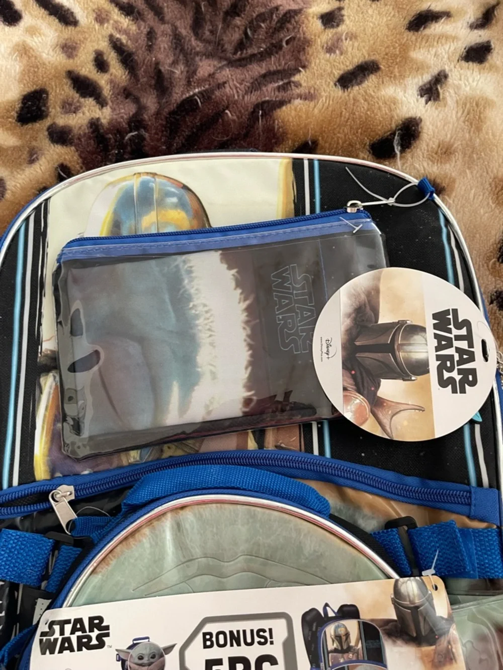 Star Wars Kids Backpack Set in Blue, Black, Silver